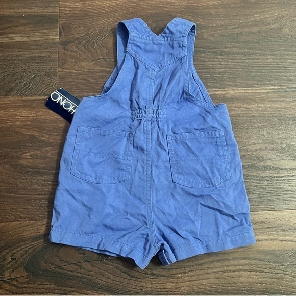 NWT Vintage Honors Blue Shortalls Short Overalls Romper 6-9 months - Picture 3 of 7